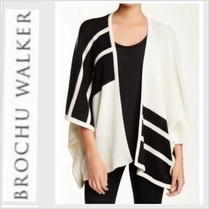 Brochu Walker Alpaca Wool Drape Front City Poncho